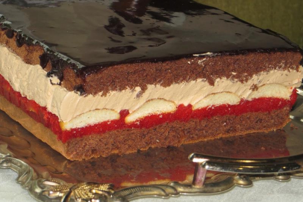 Ciasto Truskawka w czekoladzie