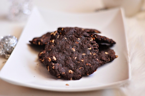 Ciasteczka czekoladowo-owsiane dla świętego Mikołaja