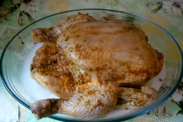 Kurczak pieczony na soli
