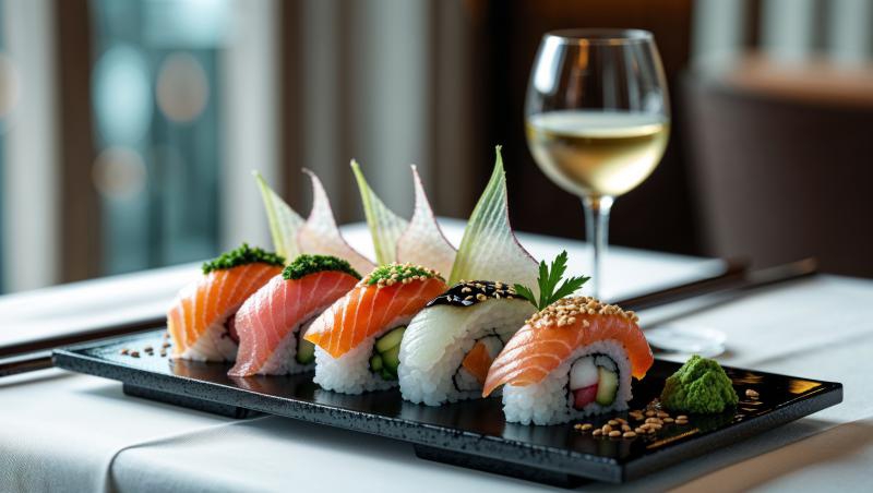 Sztuka łączenia japońskich smaków z winem: dlaczego półwytrawne i różowe rządzą przy sushi