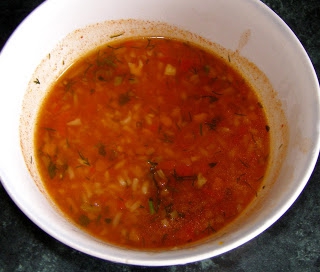 na maśle zupa pomidorowo-paprykowa z ryżem...