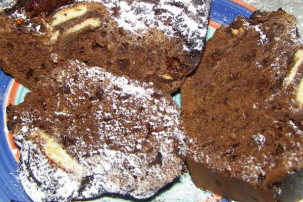 ciasto kakaowo-piernikowe z delicjami,czekoladą...