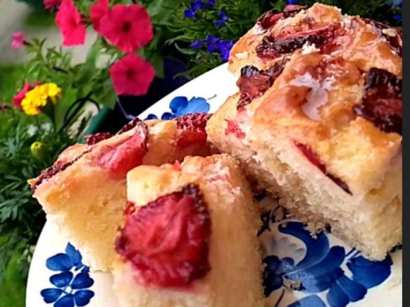 leniwe drożdżowe z truskawkami z airfryer...