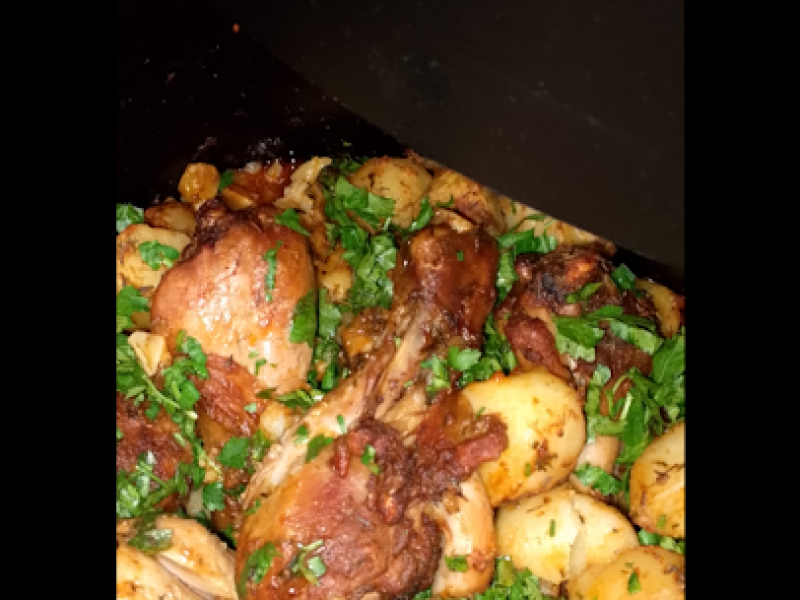 ziemniaki z kurczakiem z airfryer...