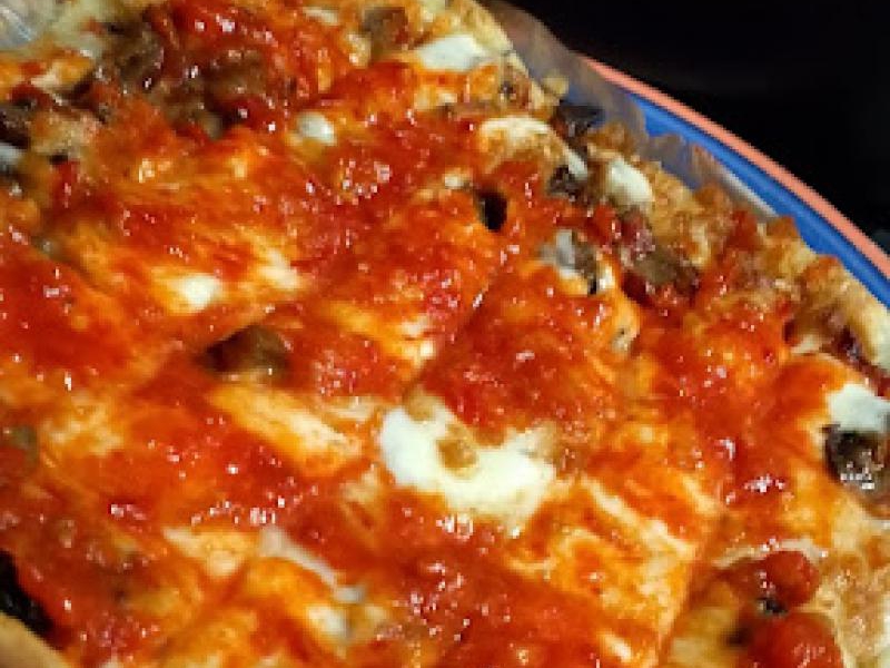 szybka a la pizza z francuskiego ciasta z airfryer...