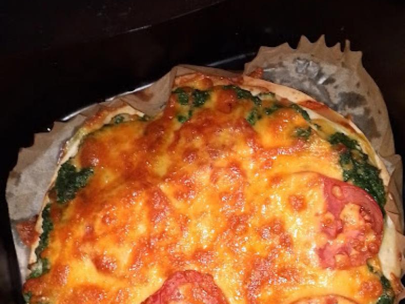 pyszna tortilla szpinakowa z airfryer...