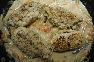 Roladki kurczaka z chrzanem i mieszanką chińską