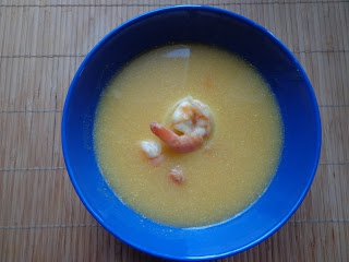 Zupa z dyni z krewetkami