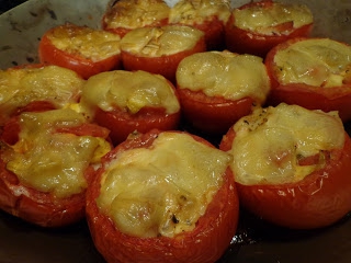 Pomidory na grilla nadziewane dynią z trzema serami