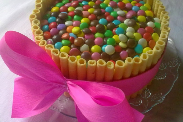 podwójnie czekoladowy tort urodzinowy