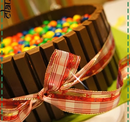 M&M s & Kit Kat Cake