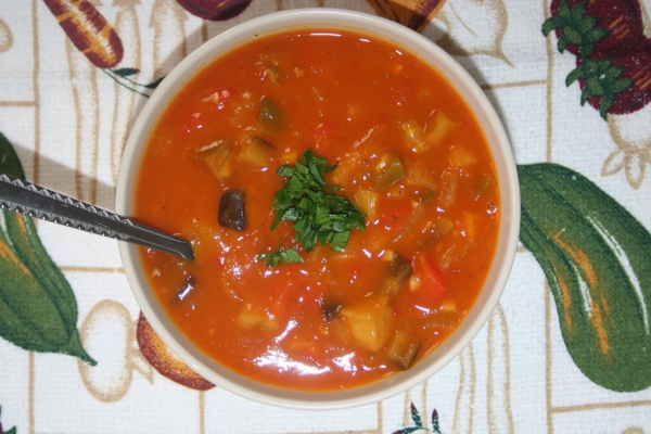 Zupa z Bakłażanem I Papryką