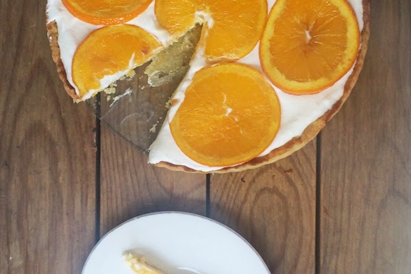 Tarta z kremem z pomarańczy, ricotty i mascarpone