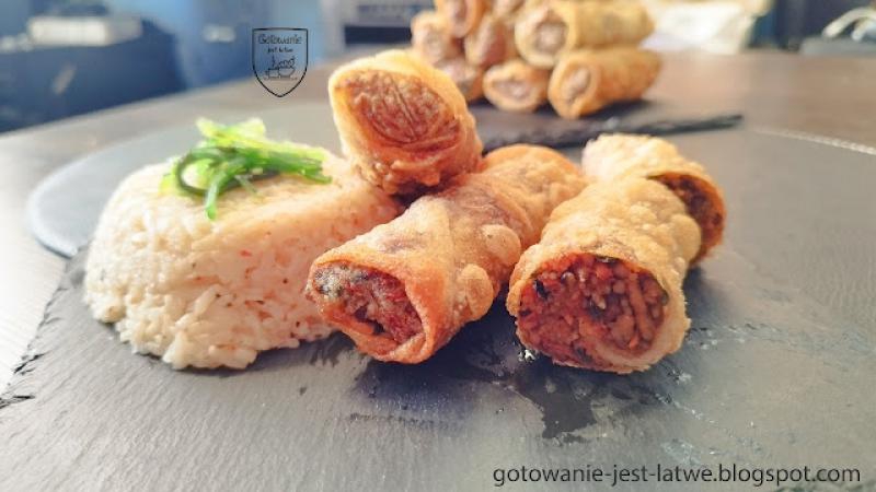 Sajgonki z mięsem wieprzowo-wołowym