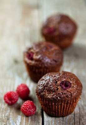 Muffinki czekoladowo-malinowe