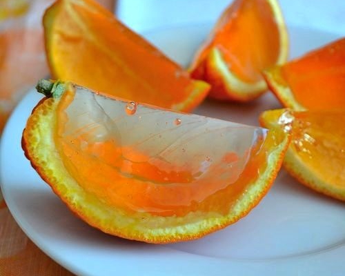 Galaretki w skórkach pomarańczy
