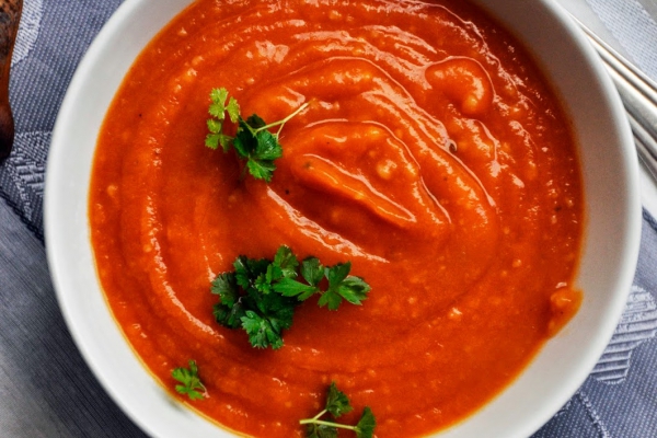 Rozgrzewająca zupa dyniowo - pomidorowa (bez laktozy)