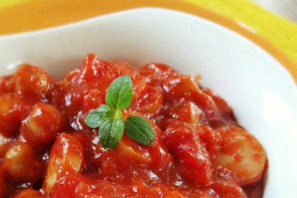 Cieciorka w sosie pomidorowym (bez glutenu, mleka i jajek)