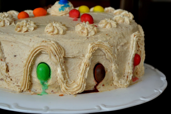 Tort orzechowo-bananowy z M&M s / Tort Peanut Butter Jelly Cake with M&M s :)