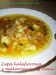 Zupa kalafiorowa z makaronem wg Aleex