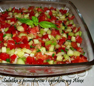 Sałatka z pomidorów i ogórków wg Aleex
