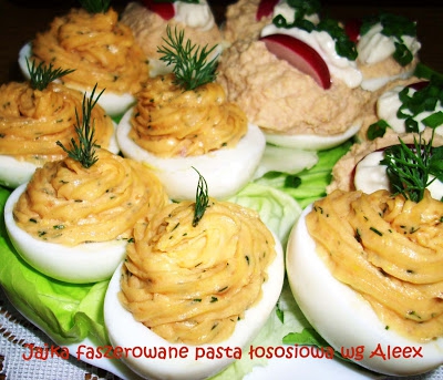 Jajka faszerowane pastą łososiową wg Aleex