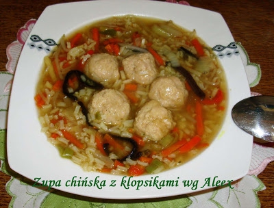 Zupa chińska z klopsikami wg Aleex