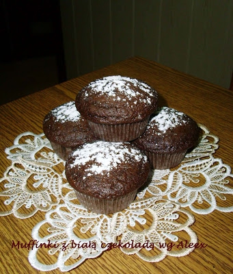 Pyszne muffinki z białą czekoladą wg Aleex