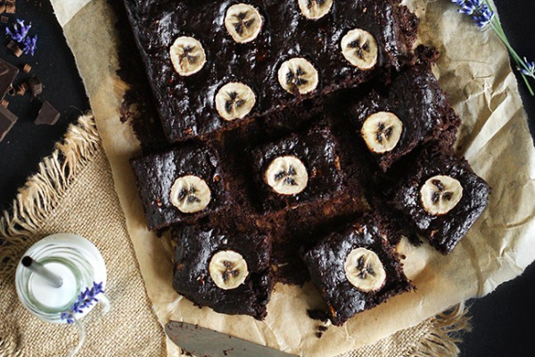 Najlepsze brownie bananowe bez mąki. Ciasto czekoladowe FIT.