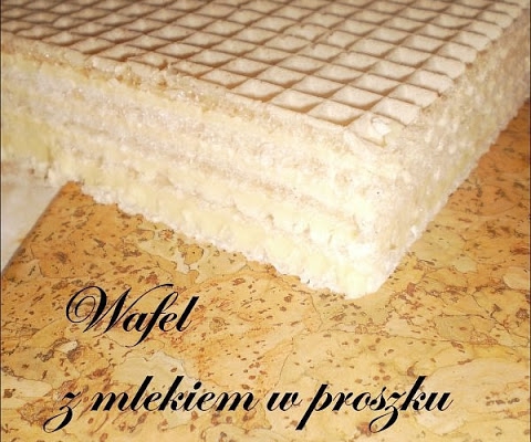 Wafel z mlekiem w proszku