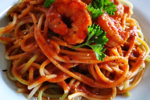 Najłatwiejsze spaghetti z krewetkami