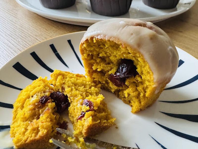 Dyniowe muffinki z żurawiną