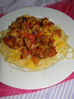 Spaghetti z bakłażanem :)