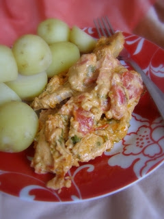 Filety z kurczaka w pomidorowym sosie zaostrzonym białym winem :)