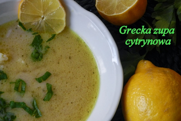 Grecka zupa cytrynowa