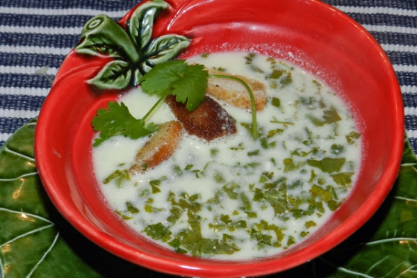 Zupa ze świeżych ziół  - soupa me freska mirodika