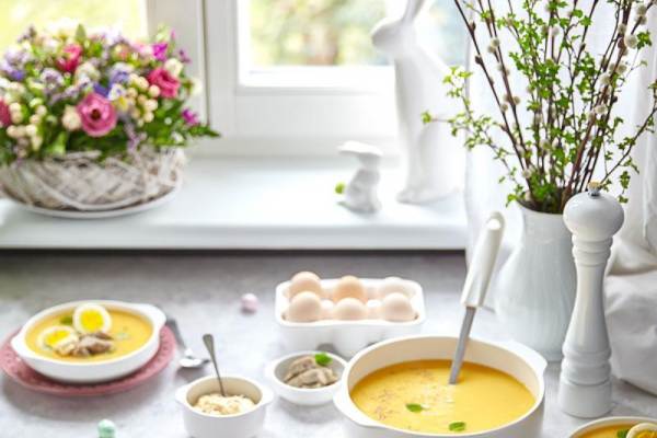 Zupa - krem chrzanowa z warzywami i białą kiełbasą