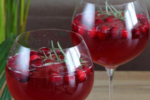 Cranberry Gin Prosecco Coctail