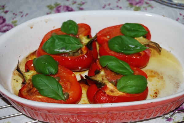 Papryka zapiekana z pomidorami