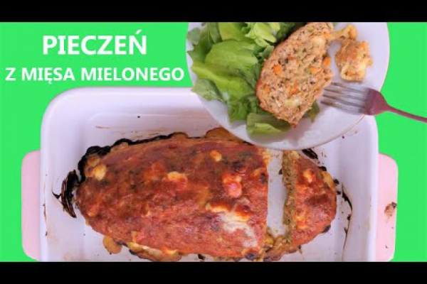 Pieczeń z mięsa mielonego z serem i warzywami / Meatloaf with Cheese and Vegetables