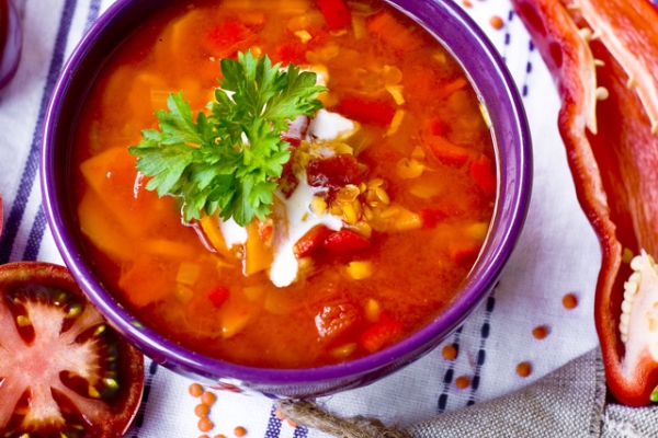 Karotenoidowa zupa z soczewicą