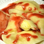 Pierogi z serem polane...