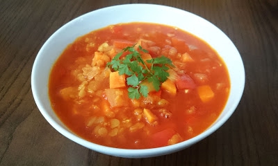 Zupa z batatem i czerwoną soczewicą, Zupabar