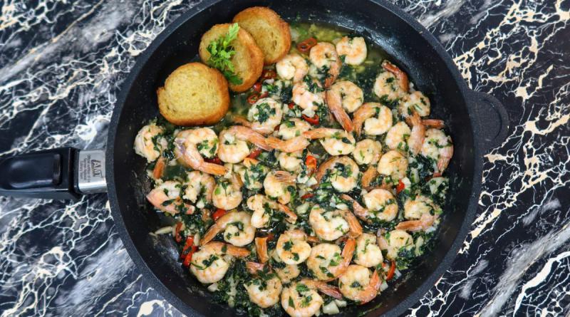 Krewetki z czosnkiem i chili+film