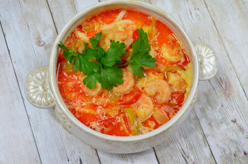 Orientalna zupa z krewetkami + film