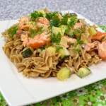 Makaron z łososiem i...