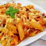 Makaron z chorizo w...
