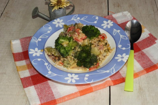 Potrawka z sorgo i brokuła