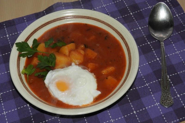 Sopa de tomate - Zupa pomidorowa z ziemniakami i kuminem