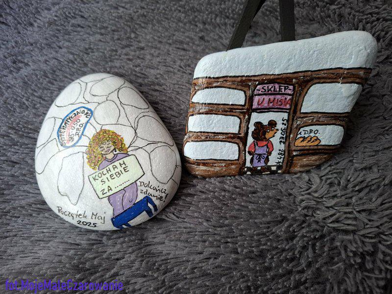 Kocham siebie za ...  kamyczek do wspólnego malowania